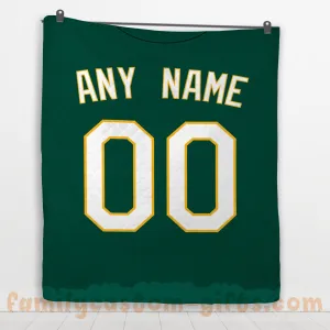 Custom Premium Quilt Blanket Oakland Jersey Baseball Personalized Quilt Gifts for Her & Him