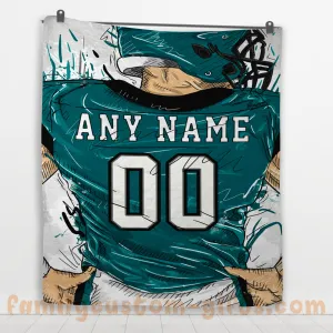Custom Premium Quilt Blanket Philadelphia Jersey American Football Personalized Quilt Gifts for Her & Him