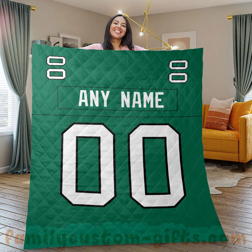 Custom Premium Quilt Blanket Philadelphia Jersey American Football Personalized Quilt Gifts for Her & Him