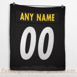 Custom Premium Quilt Blanket Pittsburgh Jersey American Football Personalized Quilt Gifts for Her & Him