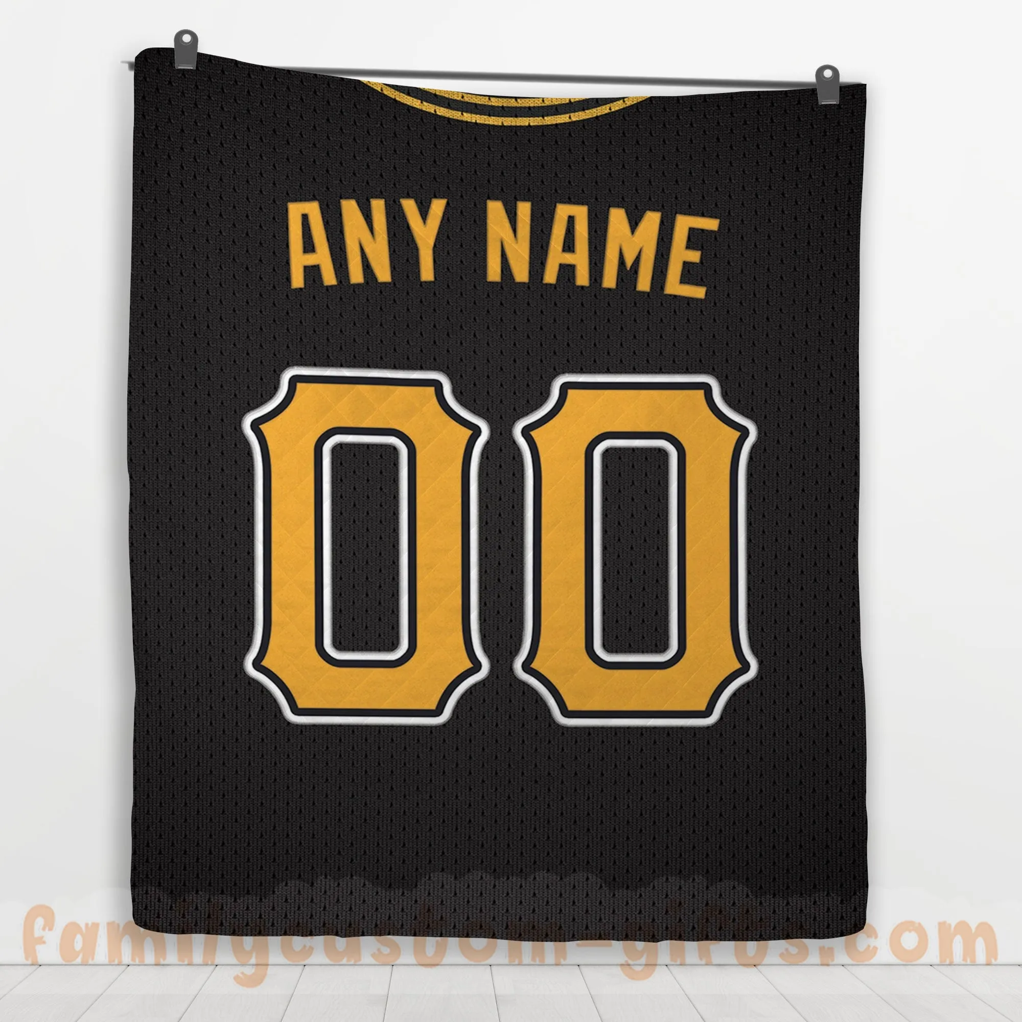 Custom Premium Quilt Blanket Pittsburgh Jersey Baseball Personalized Quilt Gifts for Her & Him