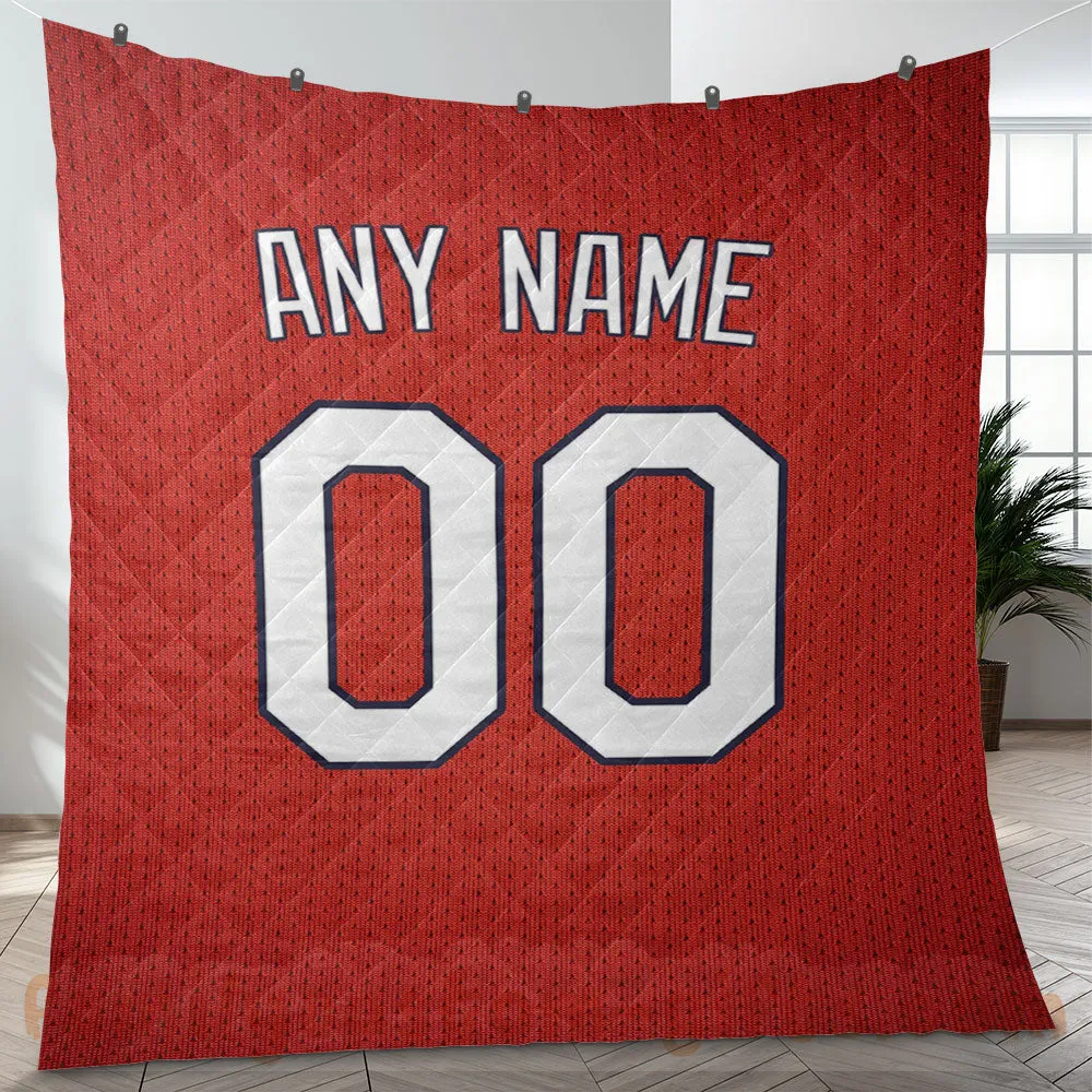Custom Premium Quilt Blanket St. Louis Jersey Baseball Personalized Quilt Gifts for Her & Him