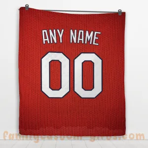 Custom Premium Quilt Blanket St. Louis Jersey Baseball Personalized Quilt Gifts for Her & Him