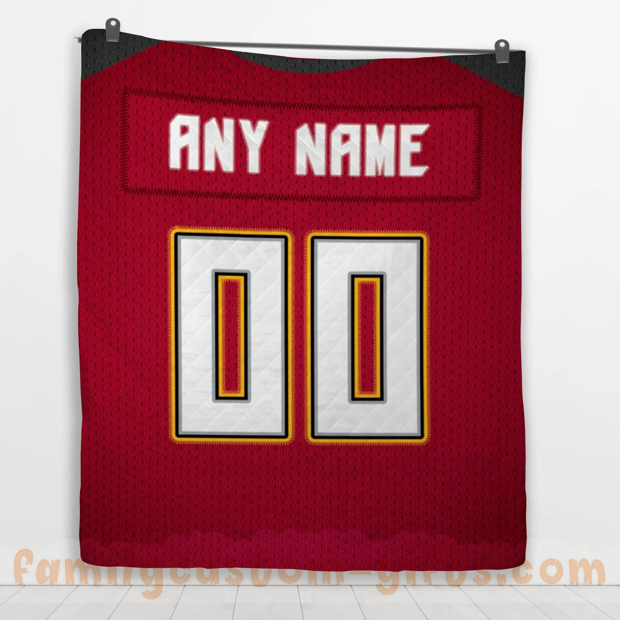 Custom Premium Quilt Blanket Tampa Bay Jersey American Football Personalized Quilt Gifts for Her & Him