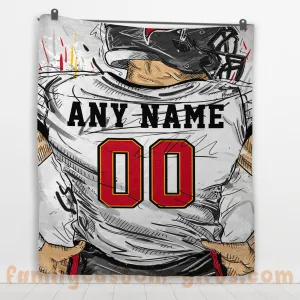 Custom Premium Quilt Blanket Tampa Bay Jersey American Football Personalized Quilt Gifts for Her & Him