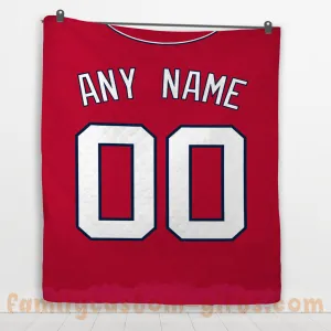 Custom Premium Quilt Blanket Washington Jersey Baseball Personalized Quilt Gifts for Her & Him