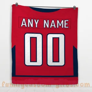 Custom Premium Quilt Blanket Washington Jersey Ice Hockey Personalized Quilt Gifts for Her & Him