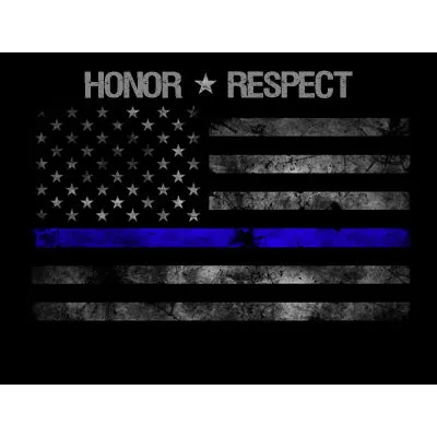 Custom Thin Blue Line Fleece Blanket