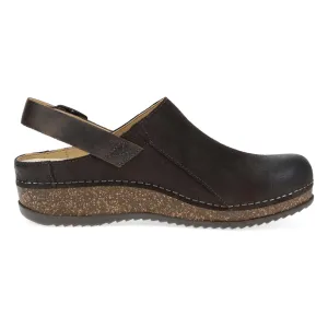 Dansko Women's Merrin Shoes - Chocolate Burnished Suede Mule