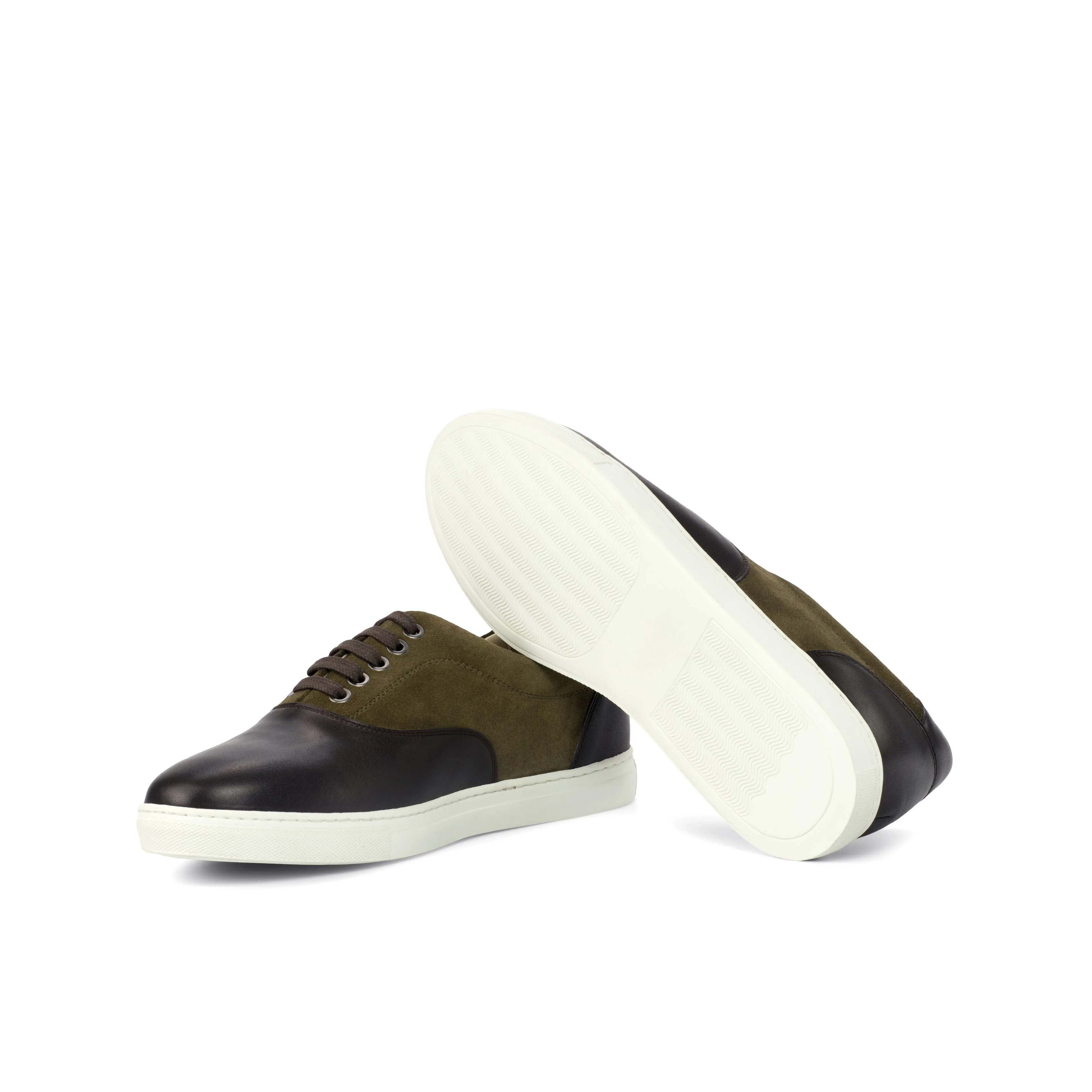 DapperFam Riccardo in Khaki Men's Lux Suede Top Sider
