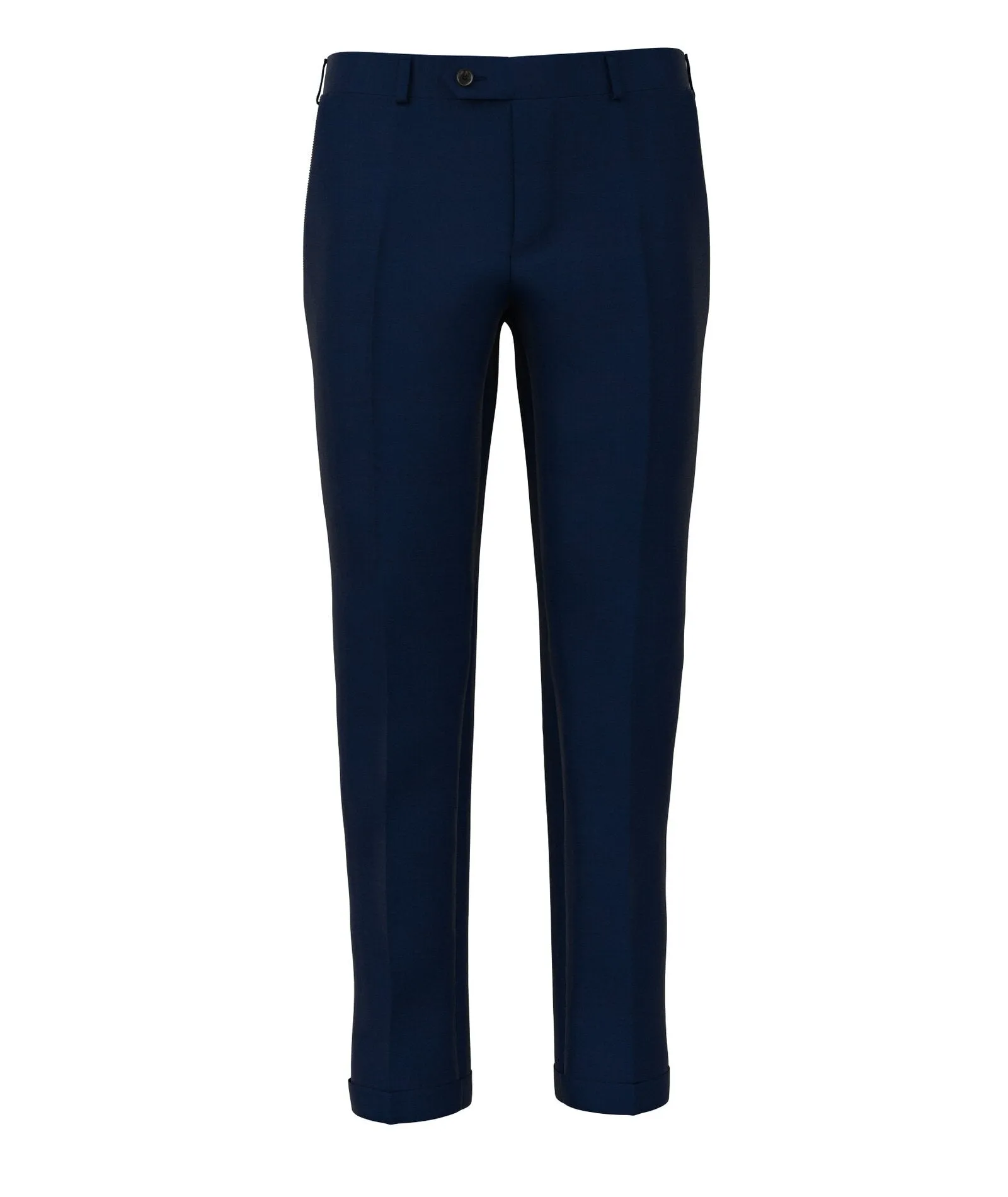 Dark Blue in Wool Canvas 110s Trousers