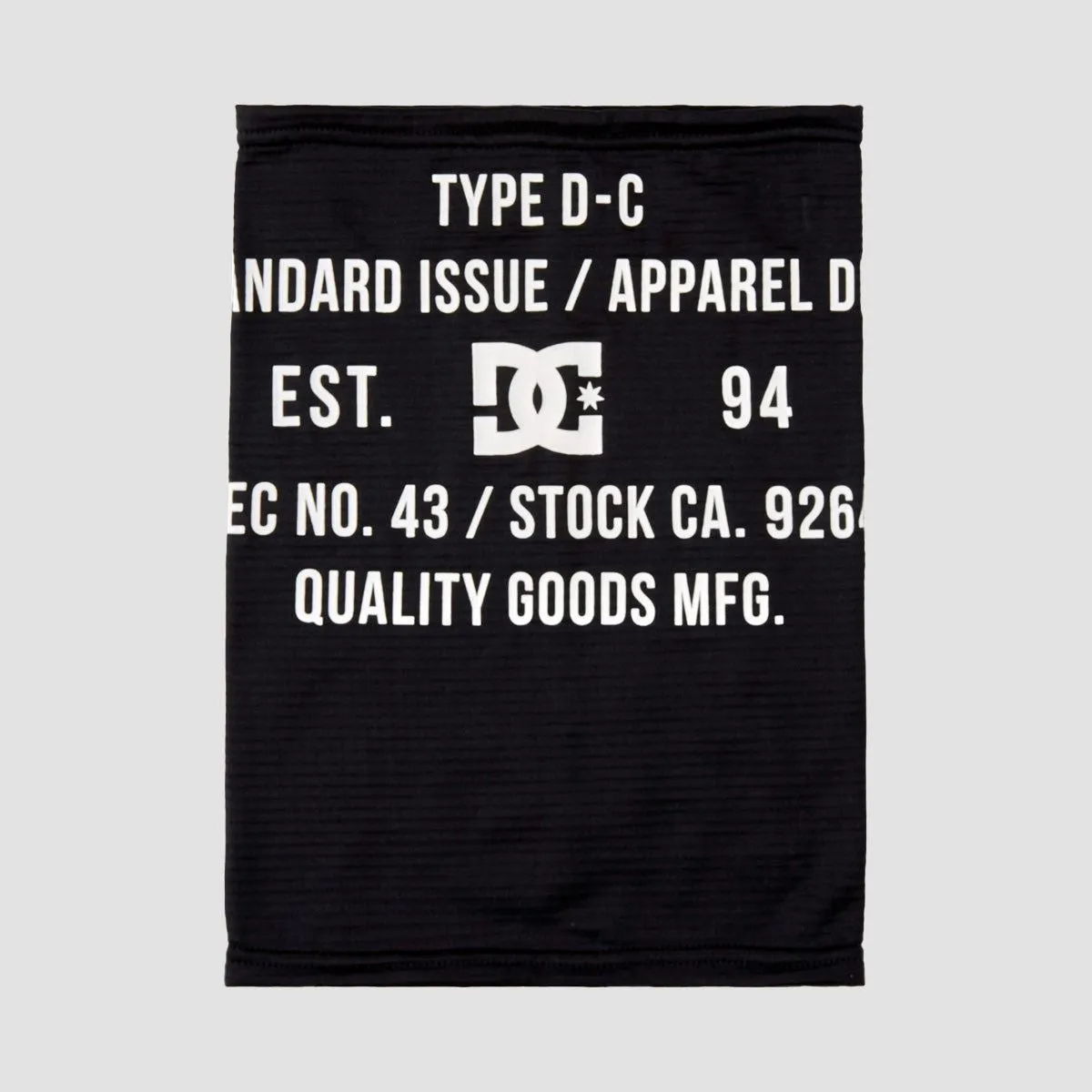 DC Canvas Neckwarmer Black
