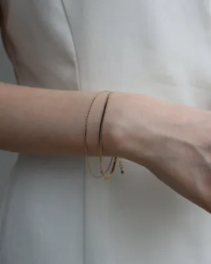 double thin line bracelet