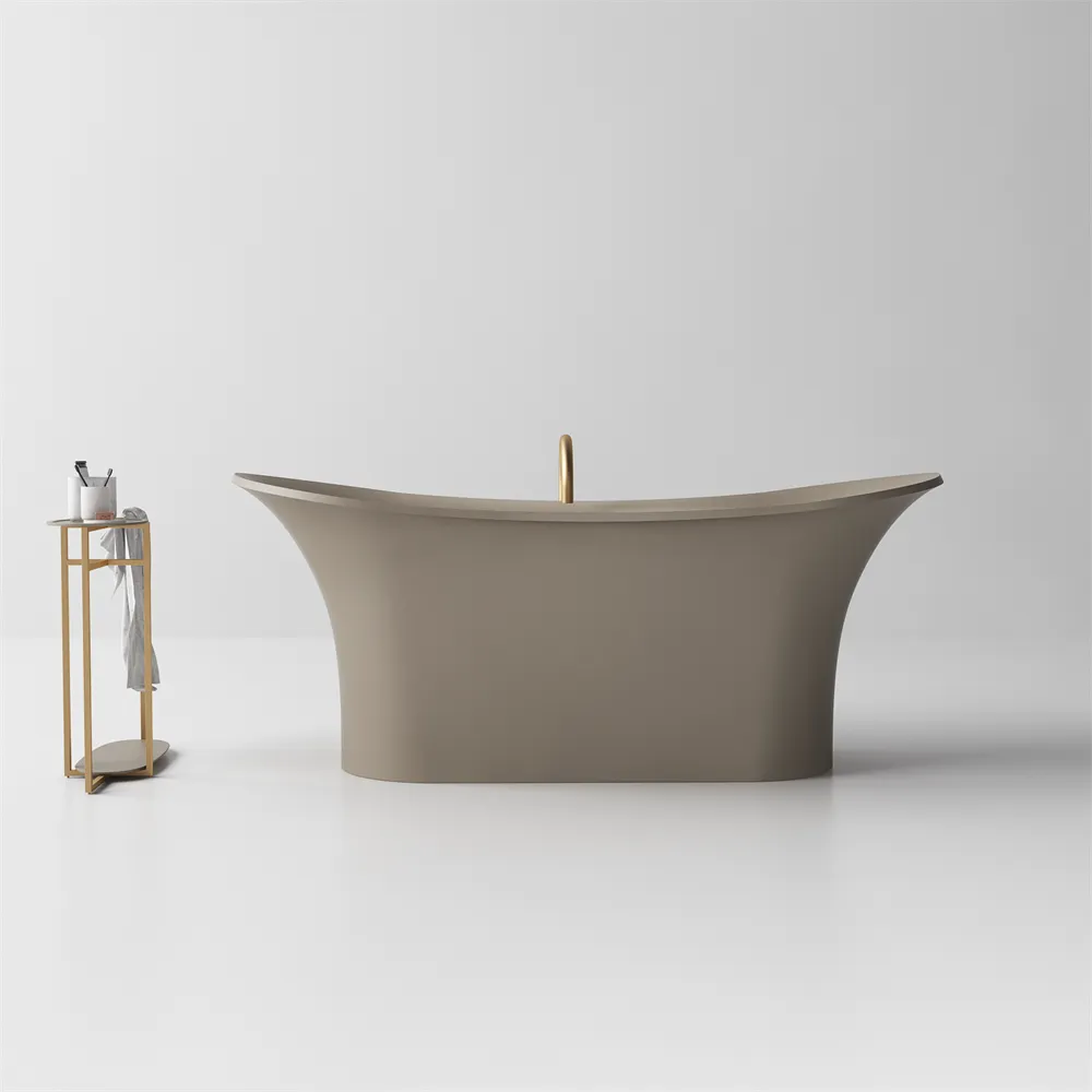 Elle Tulip Shape Slimline Stone Bath - 1700mm - ST21 T 1700