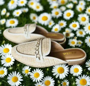 Evander Raffia Mule