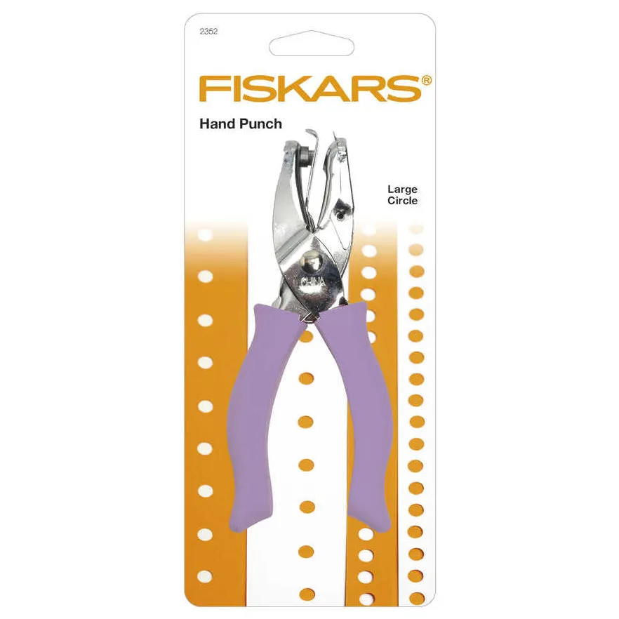 Fiskars Softgrip Hand Punches Circular Heart Confetti Catcher