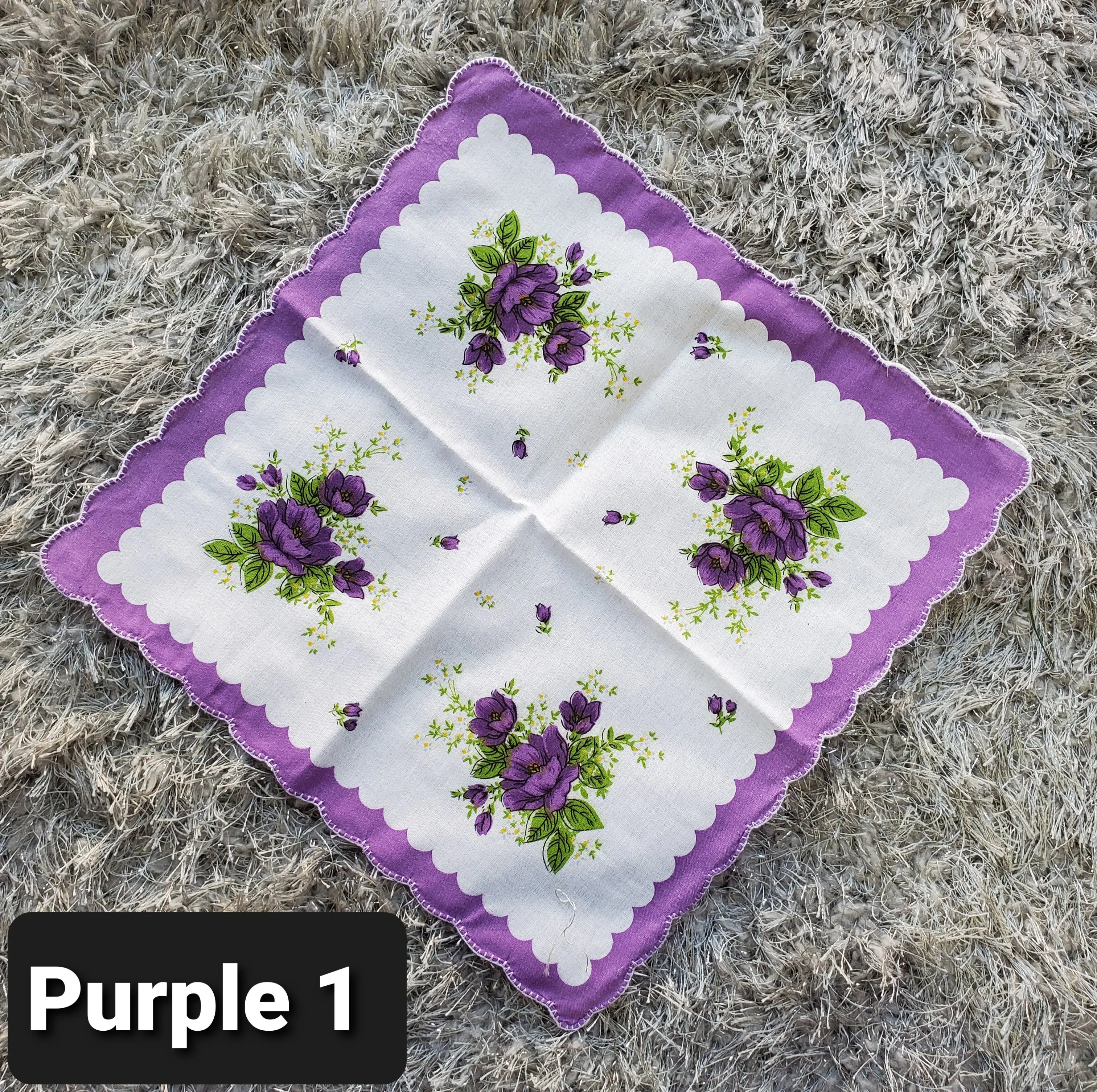 Floral Handkerchiefs with Boarders