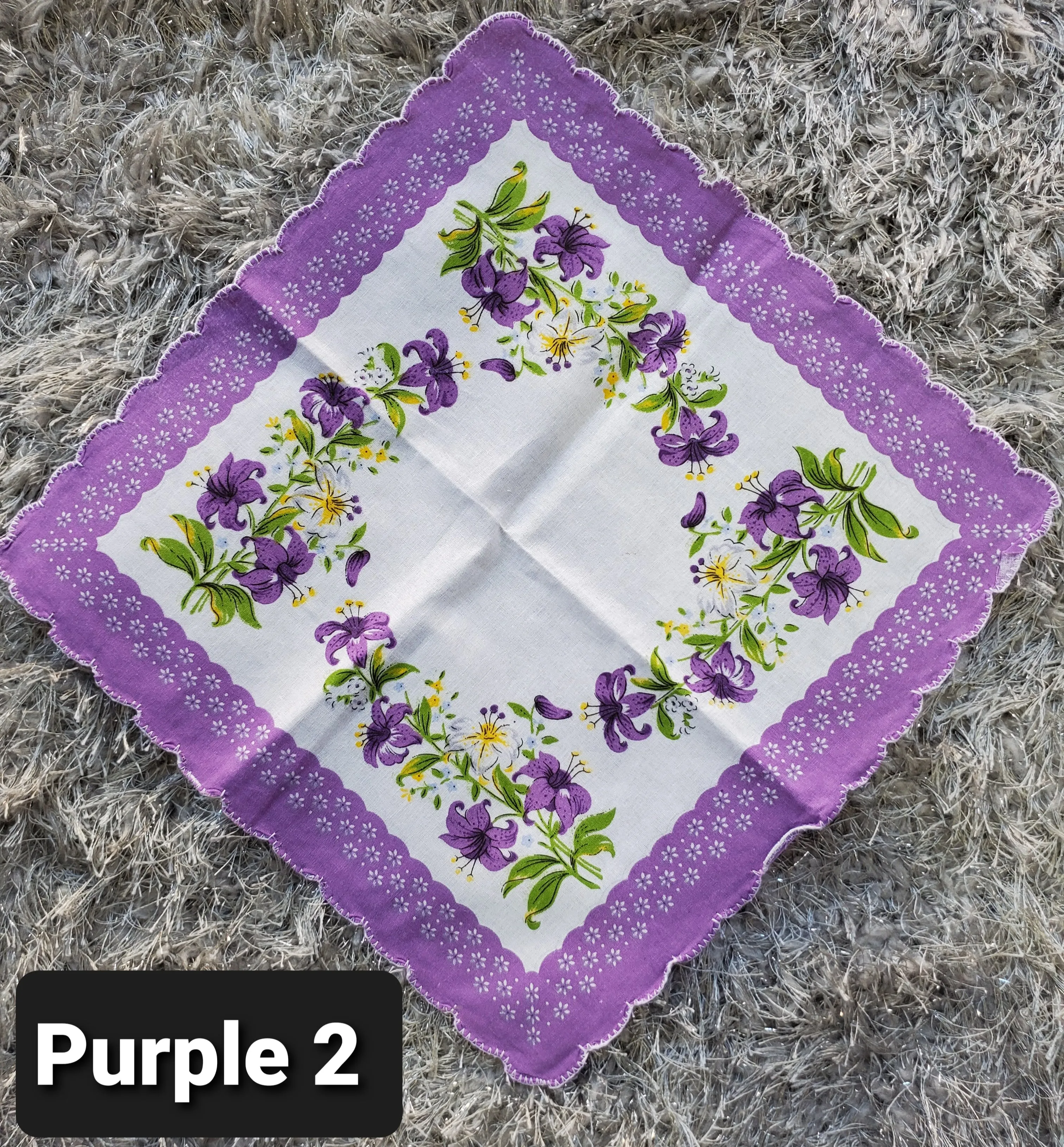 Floral Handkerchiefs with Boarders