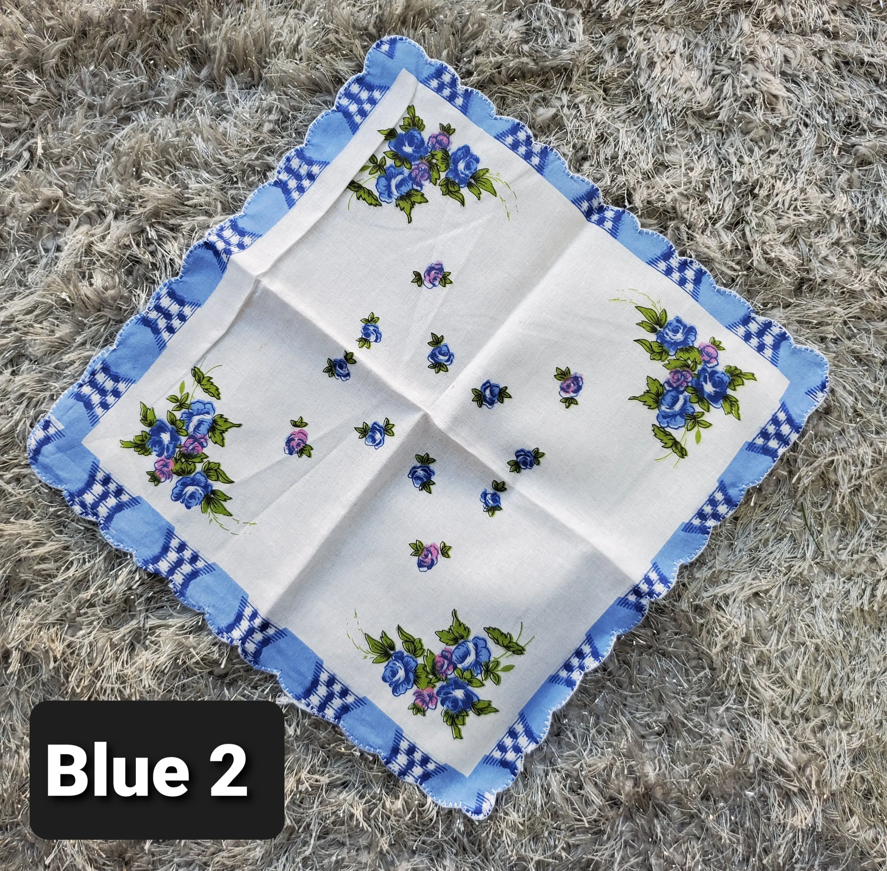 Floral Handkerchiefs with Boarders