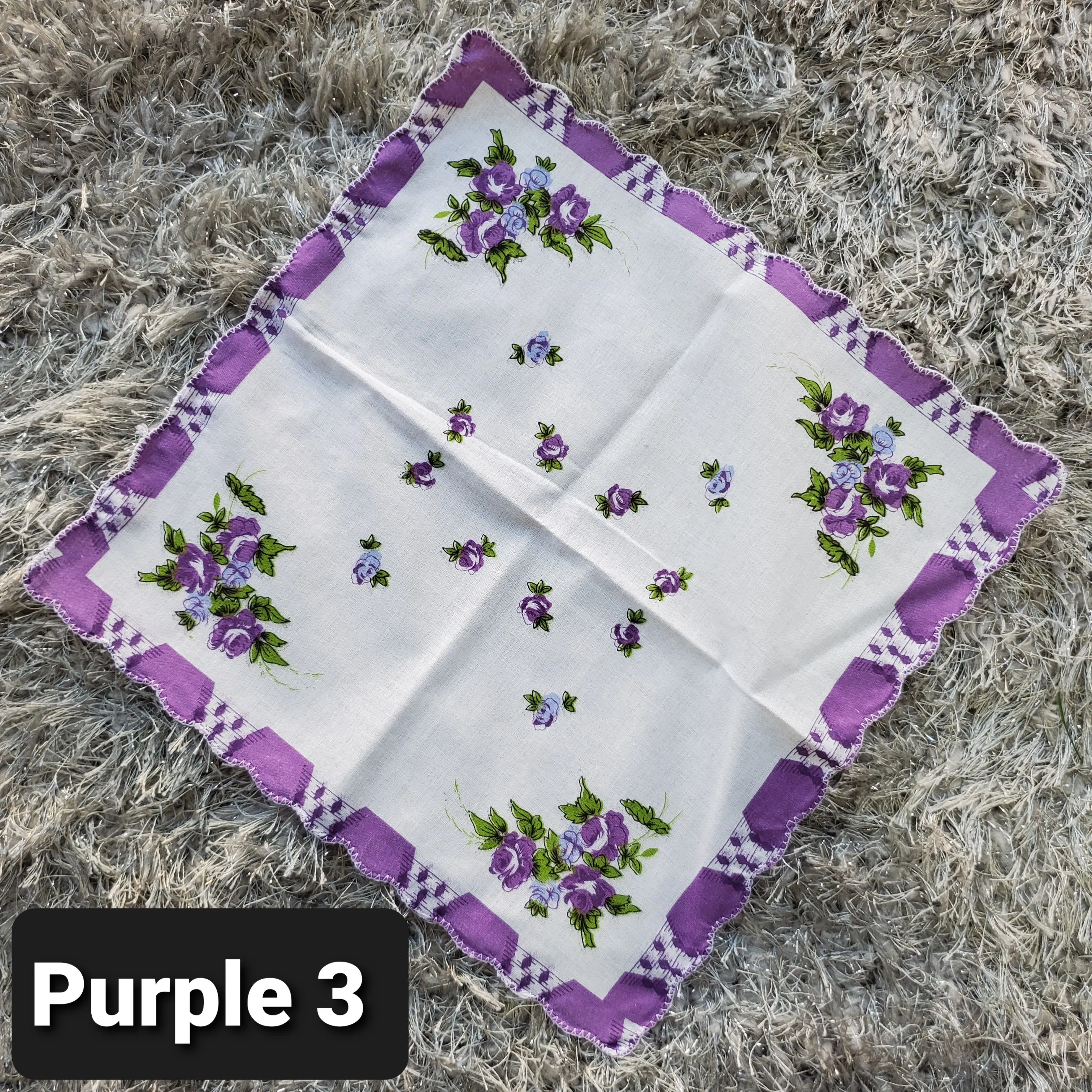 Floral Handkerchiefs with Boarders