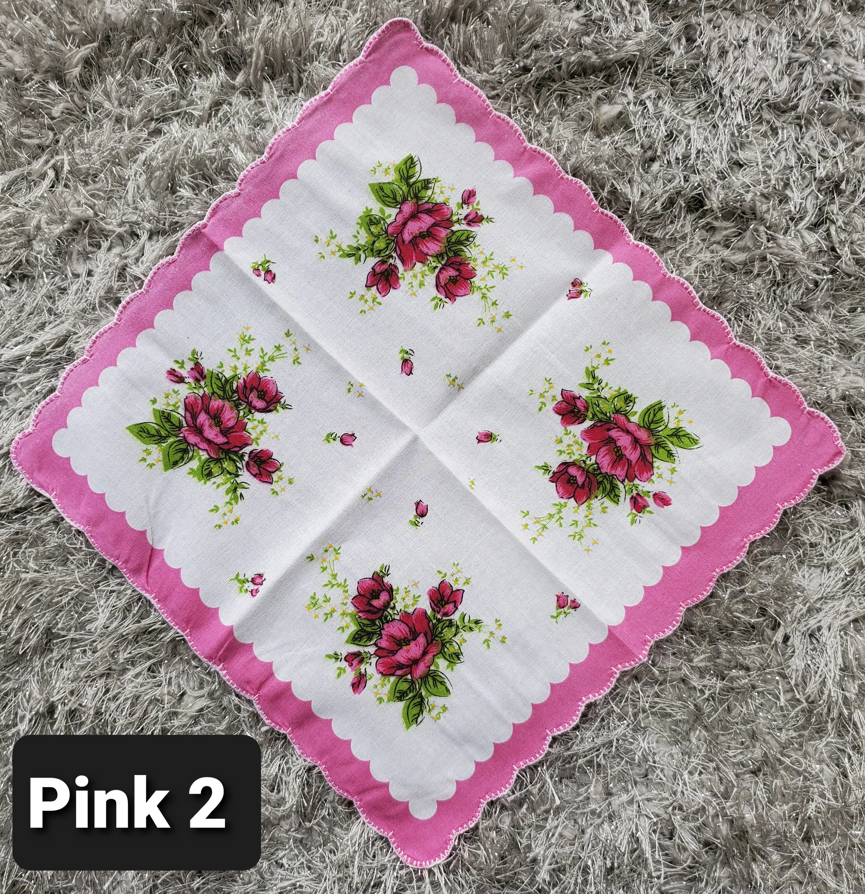 Floral Handkerchiefs with Boarders