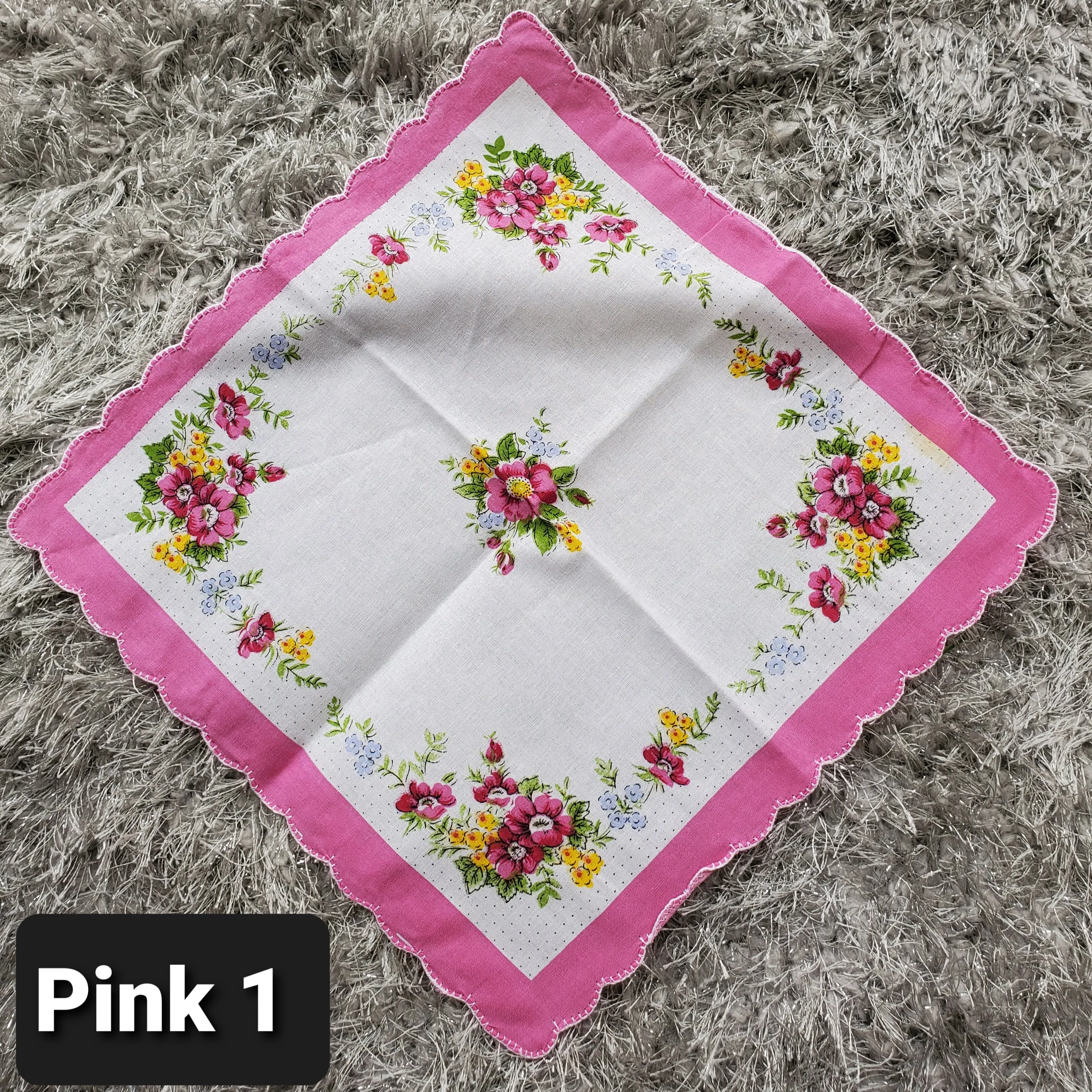 Floral Handkerchiefs with Boarders