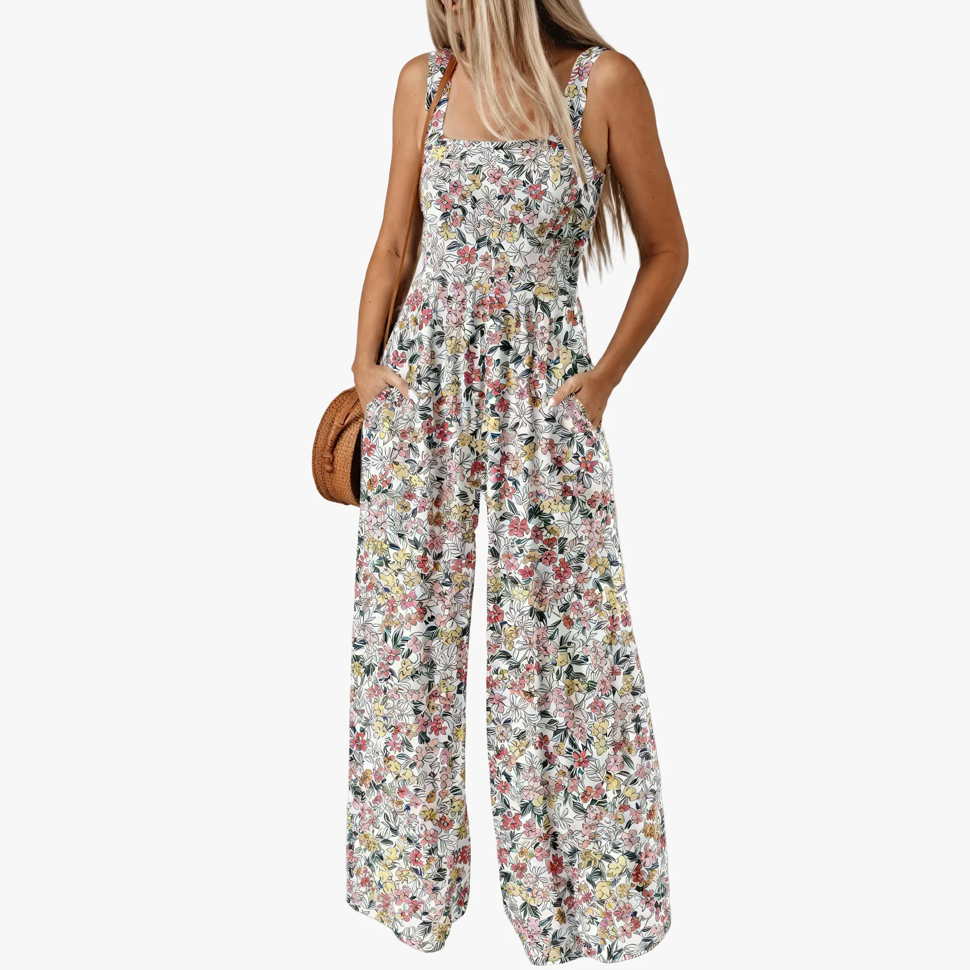 Floral Wide-Leg Jumpsuit