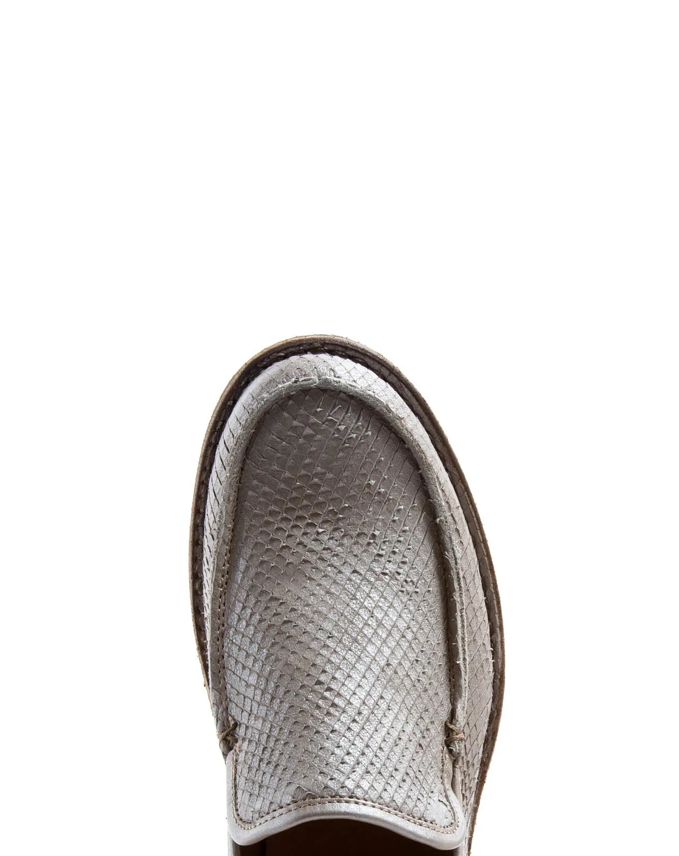 FLOW Silver Leather Loafers
