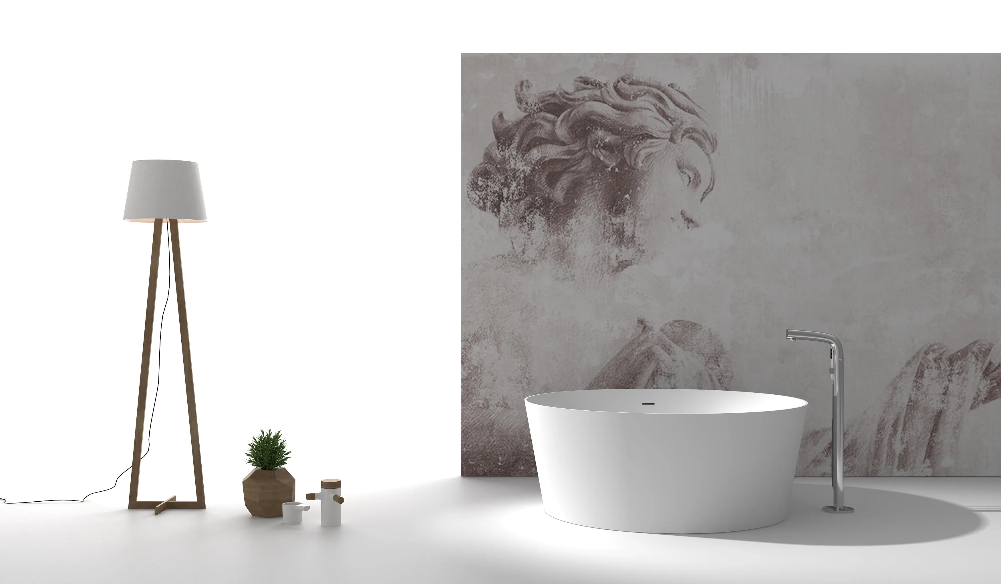 Gia Large Round Slimline Tub - 1400mm - G65147