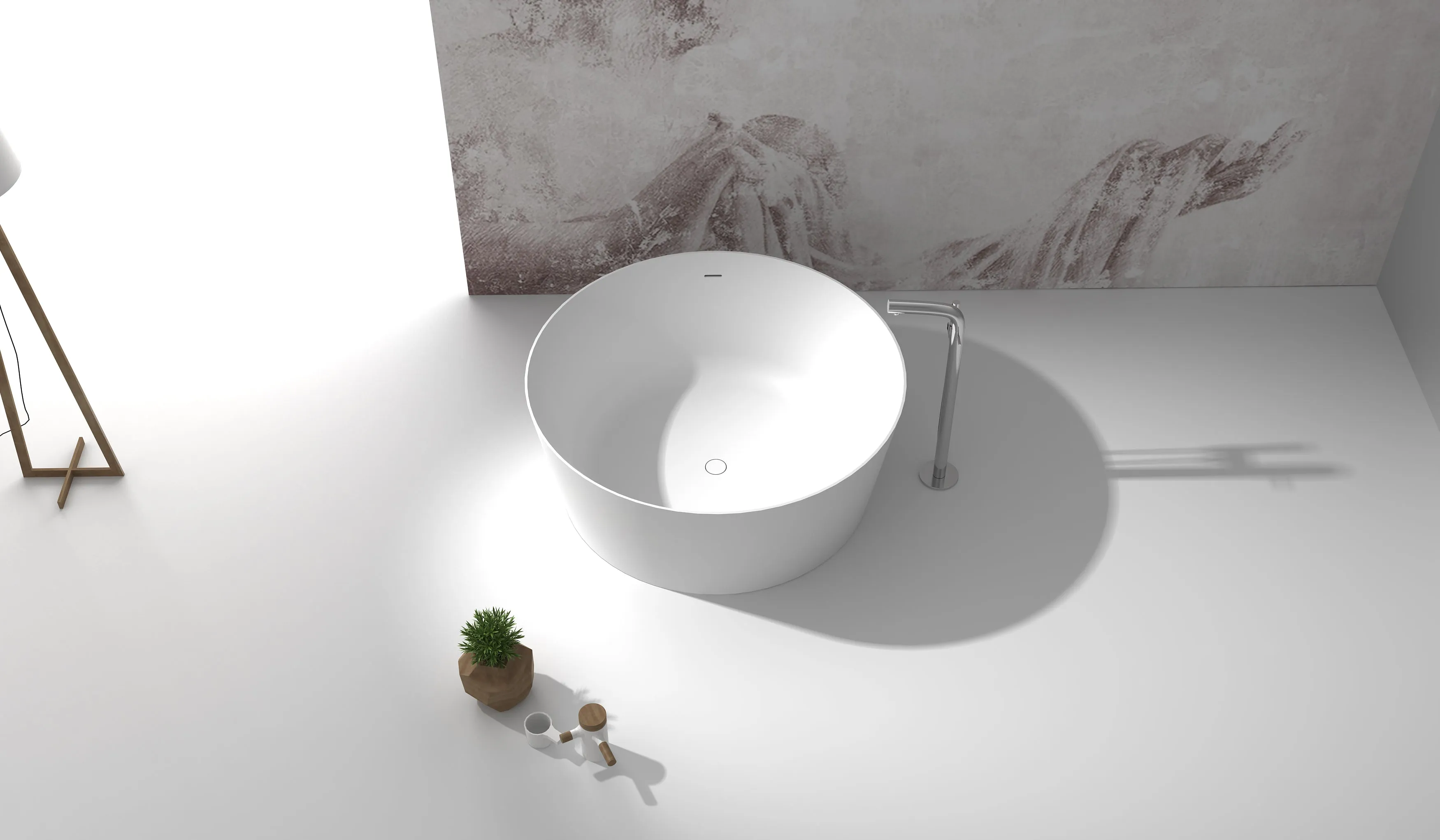 Gia Large Round Slimline Tub - 1400mm - G65147