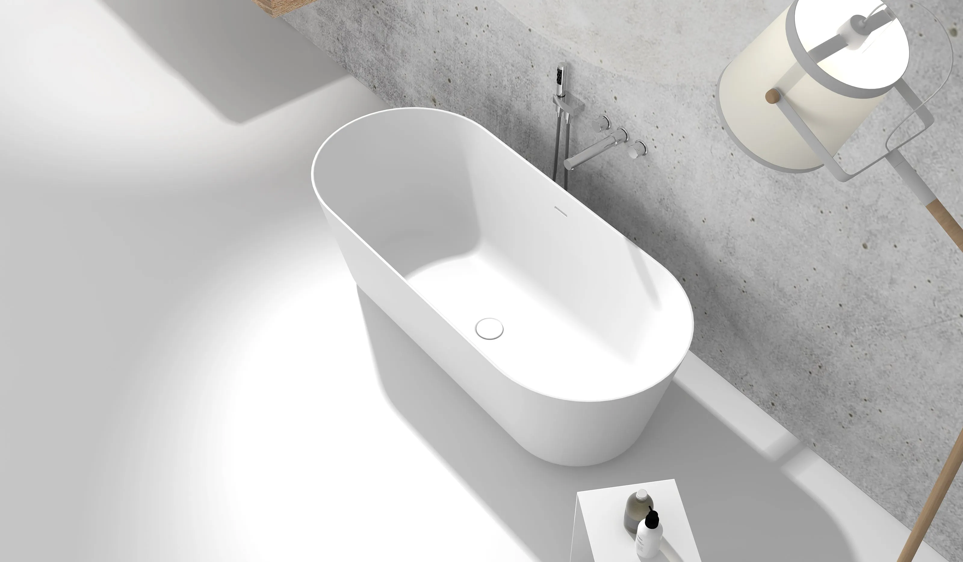 Gia Slimline Medium Oval Bath - 1700mm - G65160