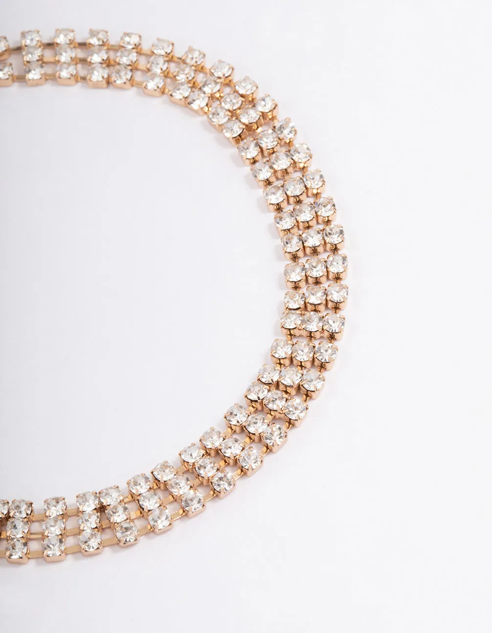 Gold Diamante Cupchain Thin Anklet