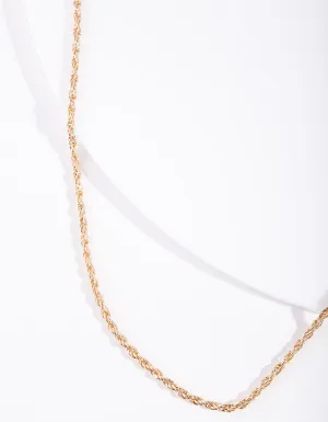 Gold Plated Thin Necklace
