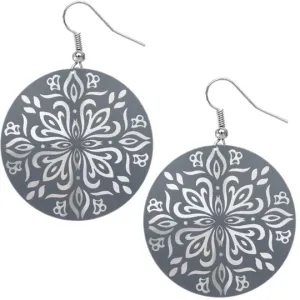 Gray Thin Stencil Design Earrings