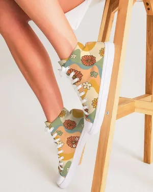 Groovy Daisy Mod Women's High Top Shoes