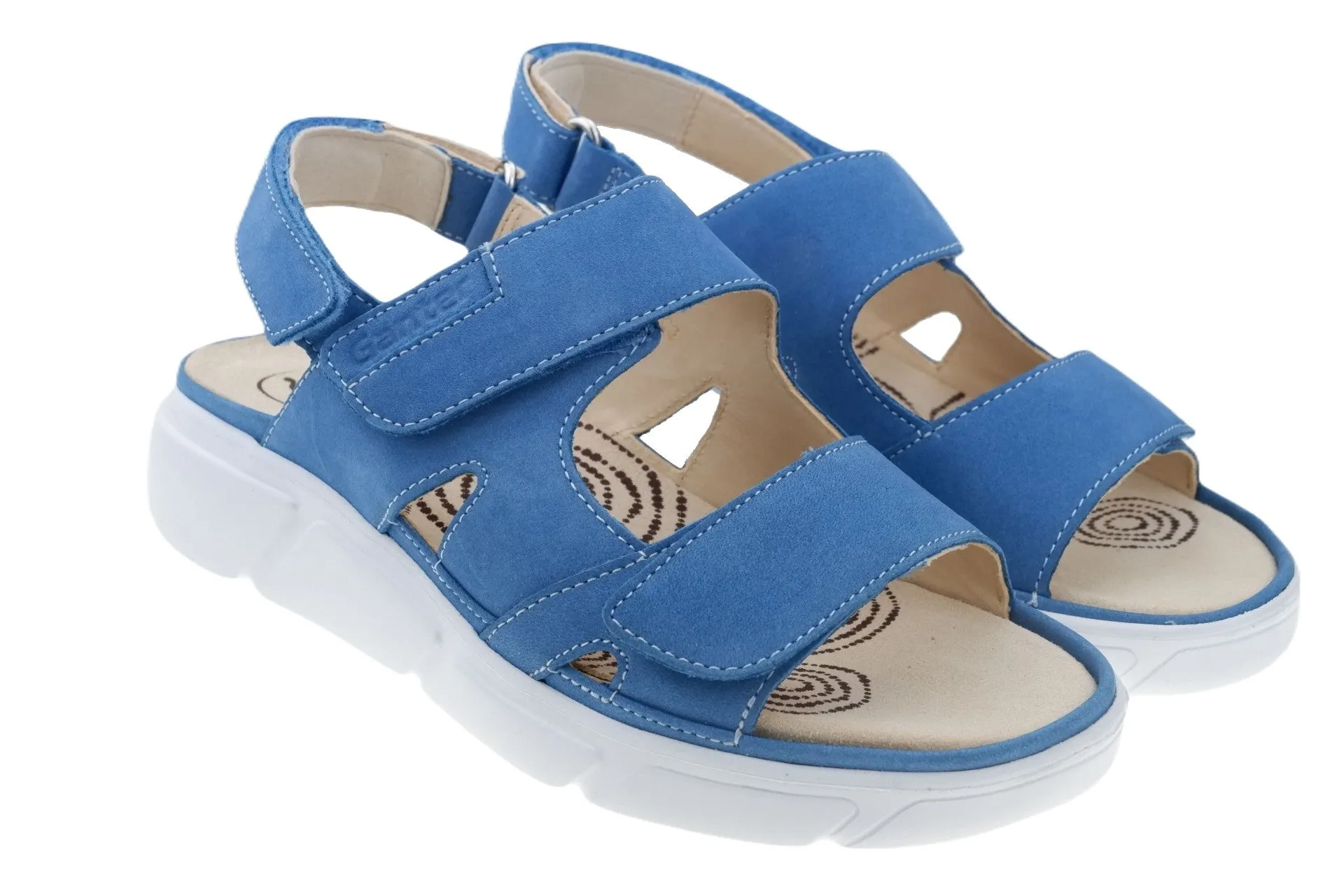 'Halina' women's wide fit (H) sandal - blue