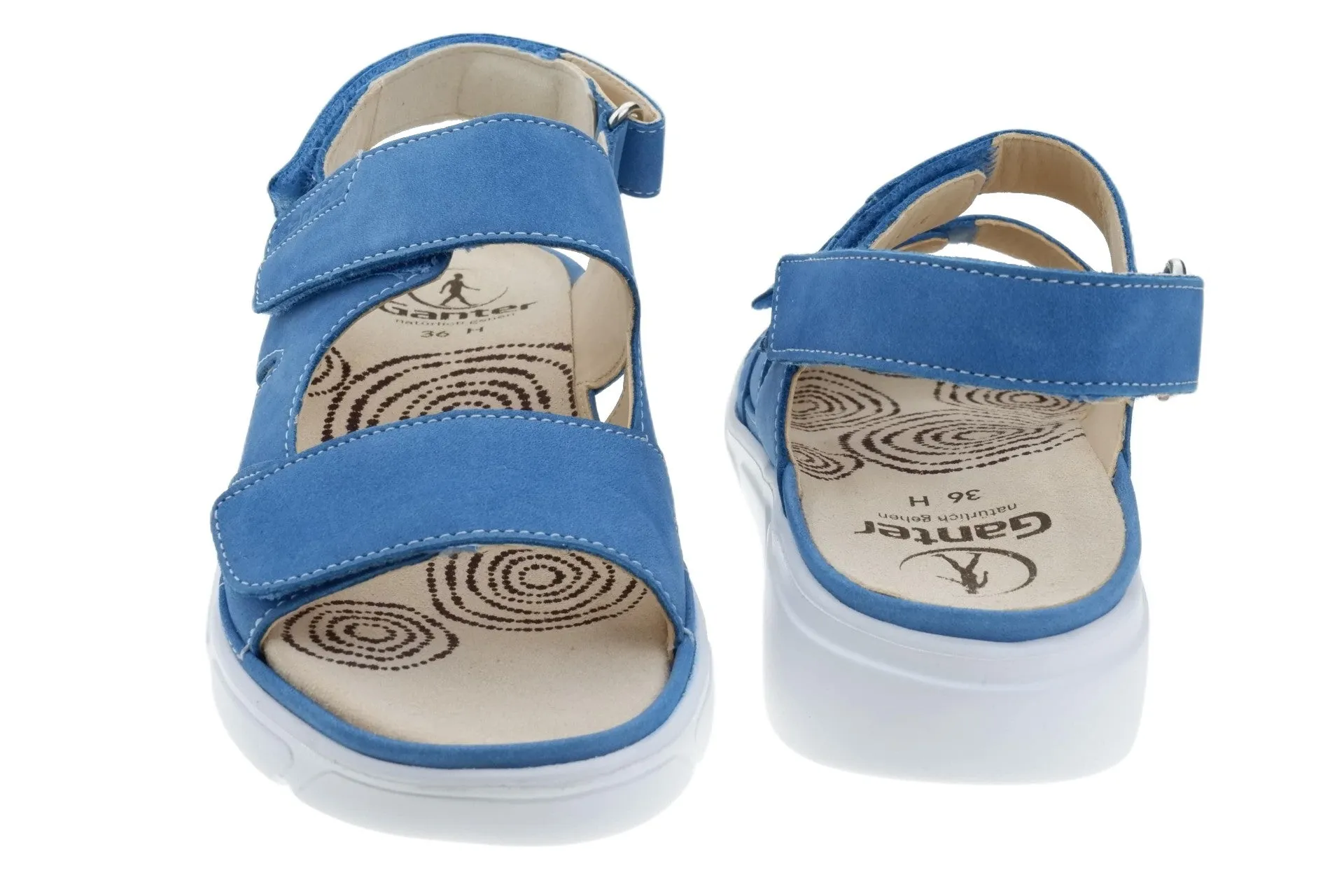 'Halina' women's wide fit (H) sandal - blue