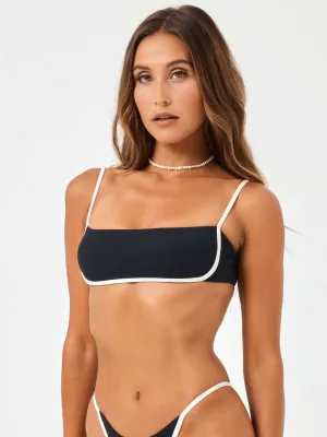 Hazel Top In Black/Cream