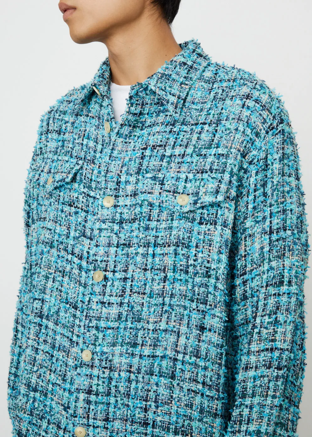 Homespun Summer Tweed Shirt Blouson