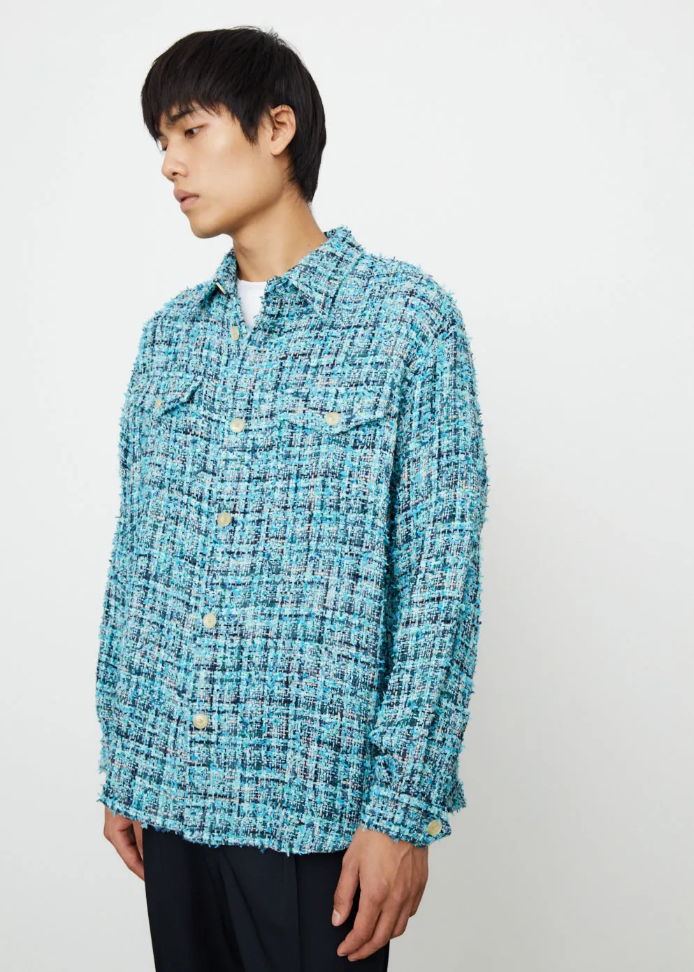 Homespun Summer Tweed Shirt Blouson