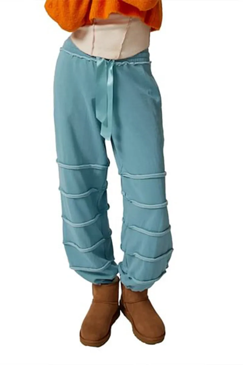 HUS1228 Layered Strap Jogger Pants