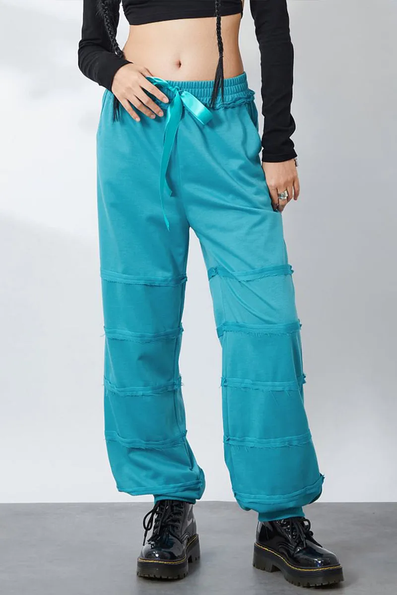 HUS1228 Layered Strap Jogger Pants