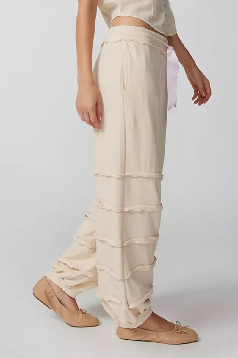 HUS1228 Layered Strap Jogger Pants