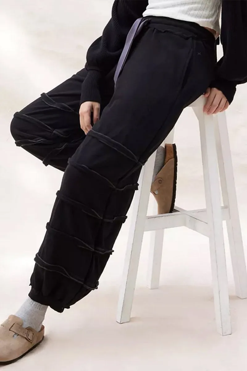 HUS1228 Layered Strap Jogger Pants
