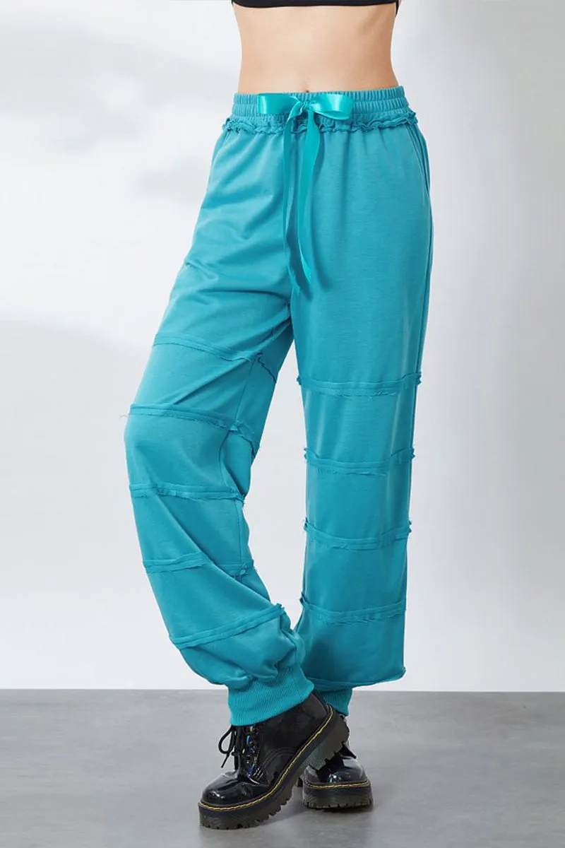 HUS1228 Layered Strap Jogger Pants
