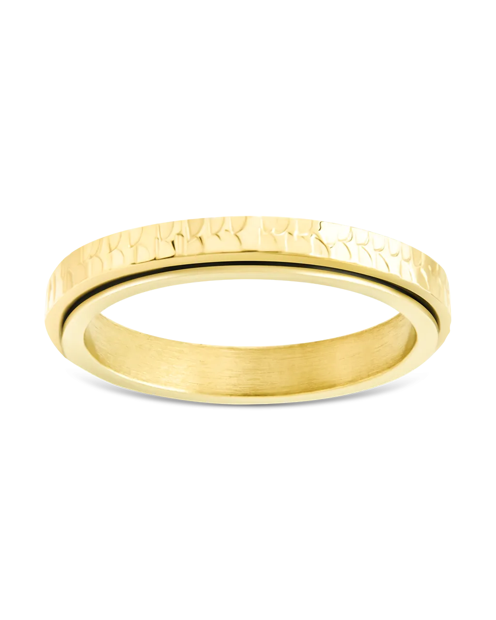 Jaya Thin Textured Spinner Ring