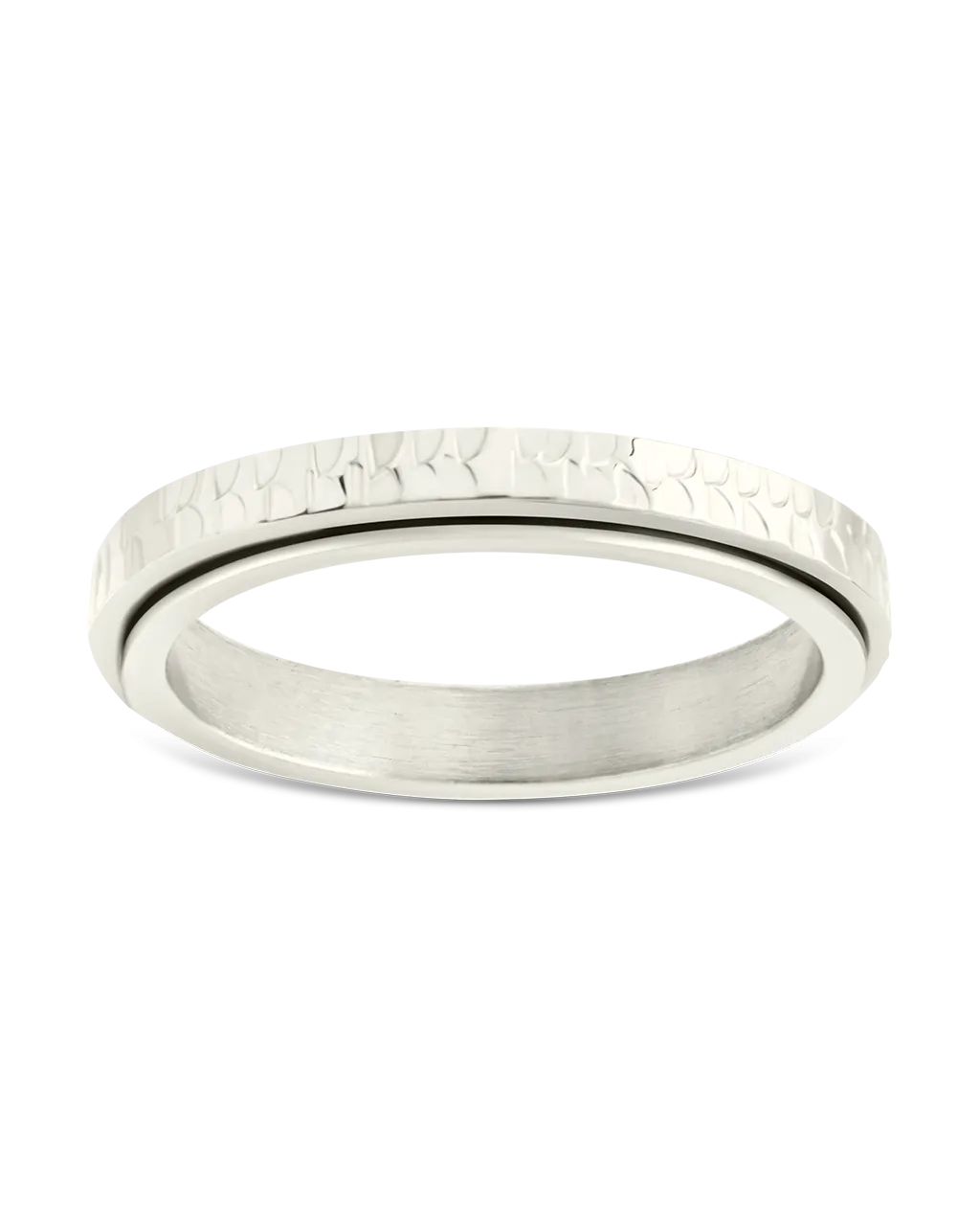 Jaya Thin Textured Spinner Ring