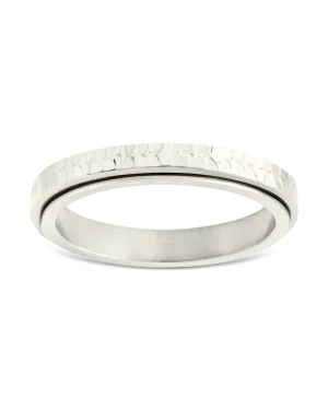 Jaya Thin Textured Spinner Ring