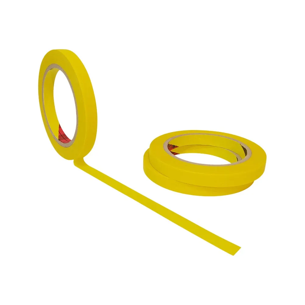 JMIBASIC Yellow Painters Tape for Car Paint - 3 Roll Multi Size Automotive Masking Tape