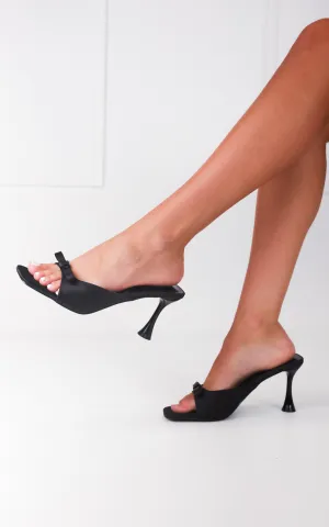 Kitty Mule Heels - Black